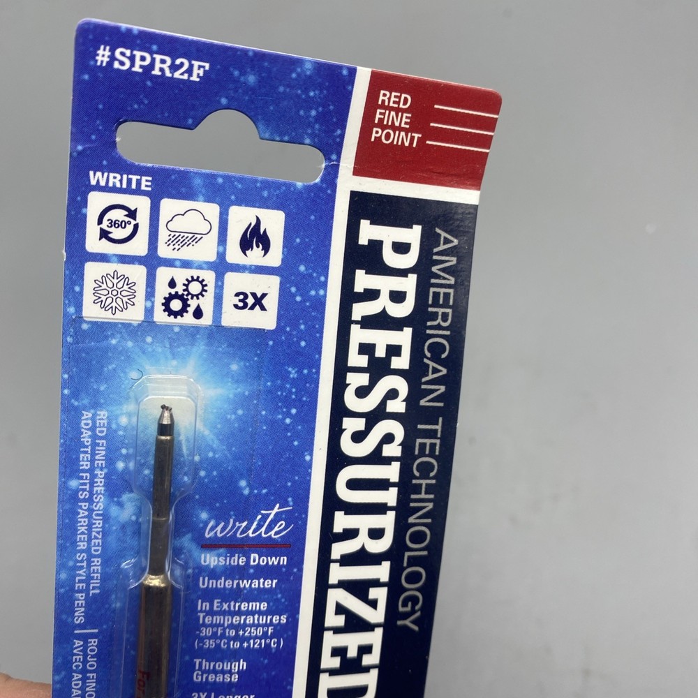 Fisher Space Pen SPR Series Red Ink / Fine Point Refill #SPR2F Pressurized