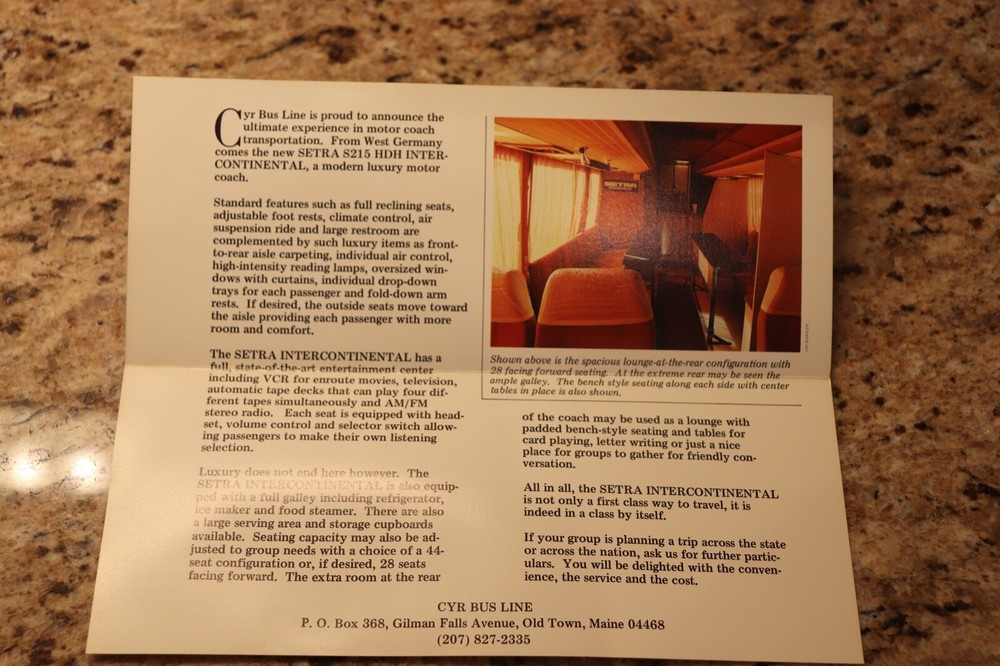 CYR Bus Line Serta bus Brochure
