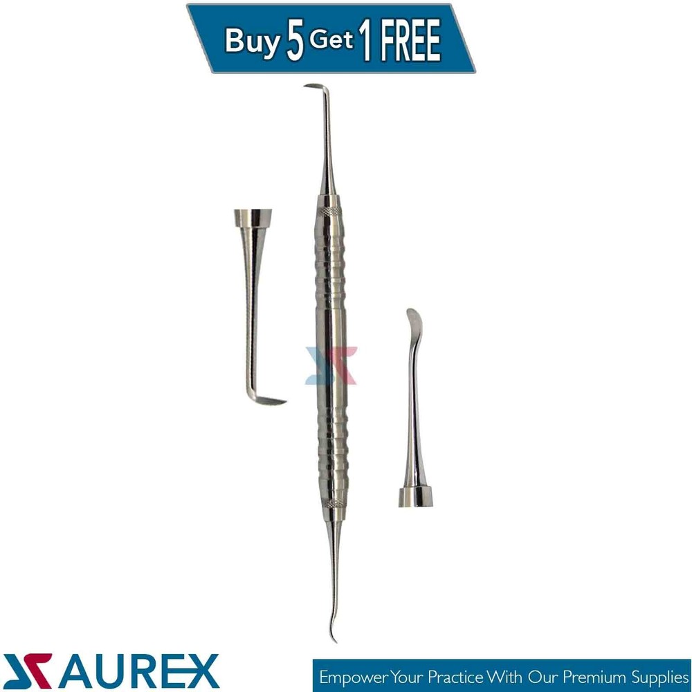 Mitchell Elevator & Trimmer Double Ended, Hook/Spoon Ends Dental Extraction Tool