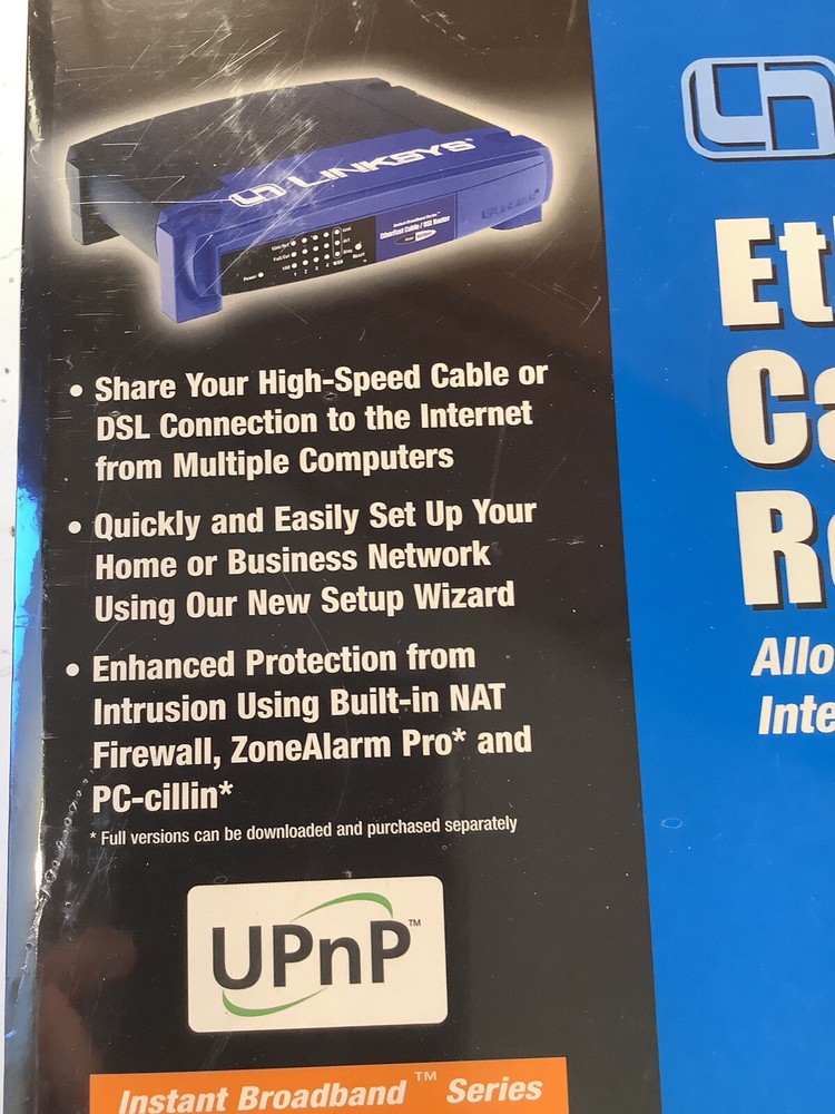 Linksys Etherfast Cable DSL 4 Port Nib Befsr41 Verv2