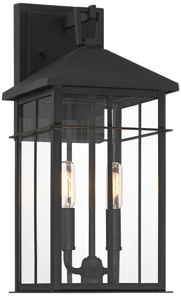 Bernal 17 1/2" High Sand Black 2-Light Outdoor Wall Light