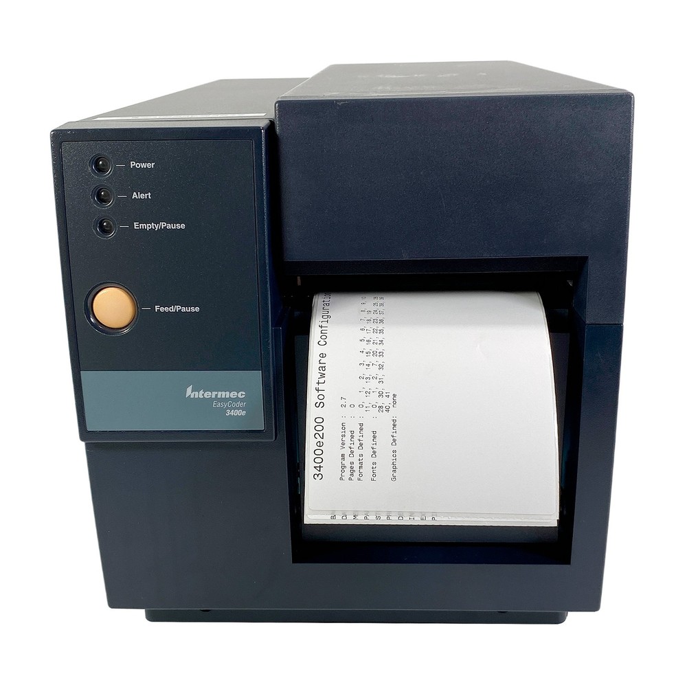 Intermec 3400e Industrial Thermal Transfer Barcode Label Printer Ethernet Serial