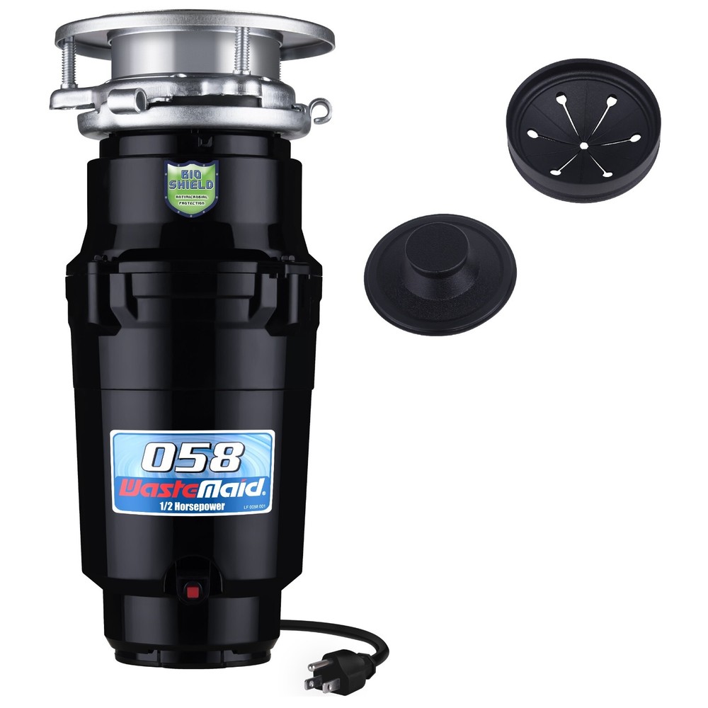 Waste Maid Quiet Continuous Feed Garbage Disposal with Power Cord, 1/3-1.25HP
