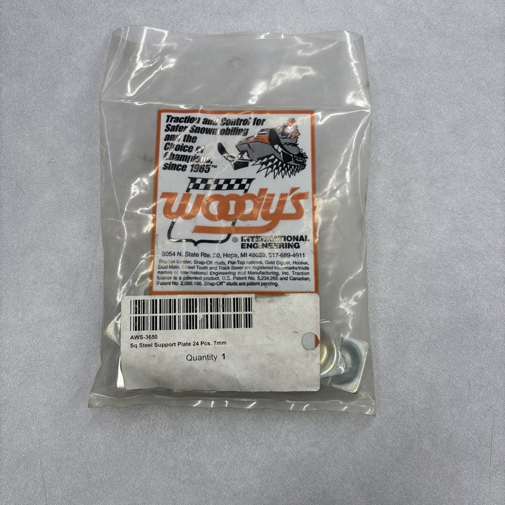 NOS WOODY'S SQUARE STUD SUPPORT PLATE AWS-3650 24PCS