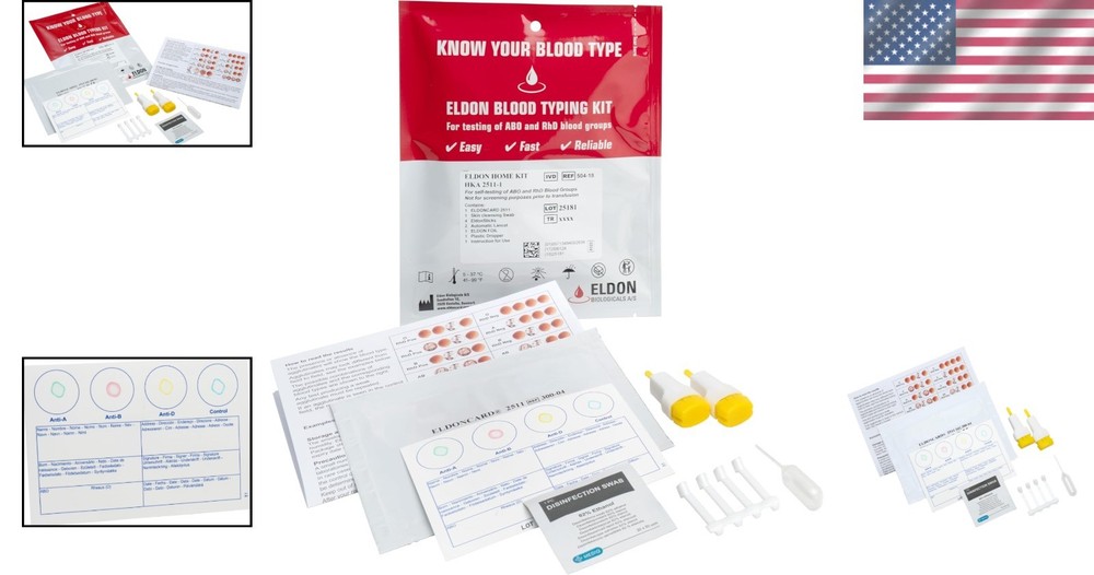 Complete Blood Type Kit - Learn Your Group A, B, O, AB in Minutes
