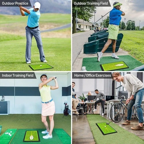 Swing Mat Golf Divot Board for Swing Path Training Indoor Practice Green