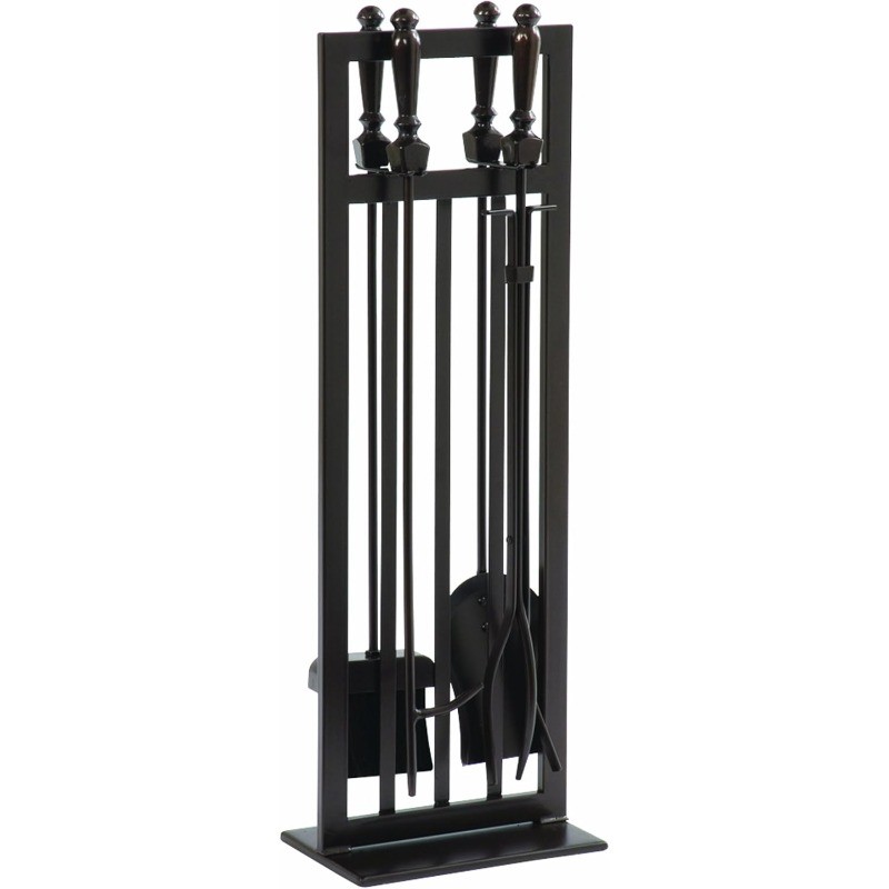 Mission Style 5 Pc. Fireplace Toolset, Metallic