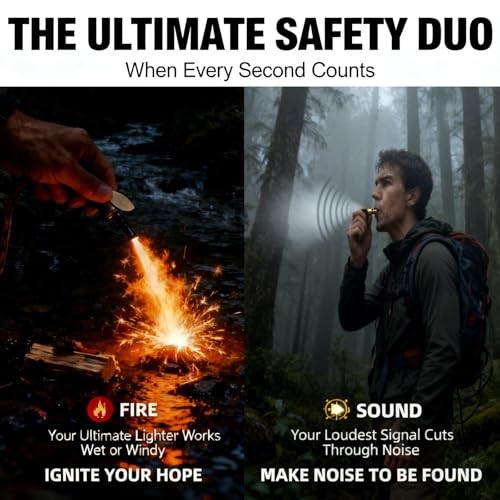 Trekking Pole Tactical Walking Stick, Multifunctional 6-section gray handle