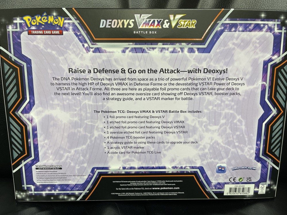 Pokemon Deoxys Vmax And Vstar Battle Box..