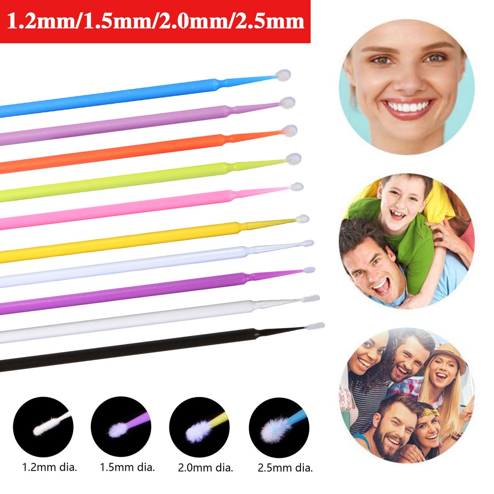 100pcs/pk Dental Microbrush Brushes Applicator Tips Regular/Fine/Ultrafine mx
