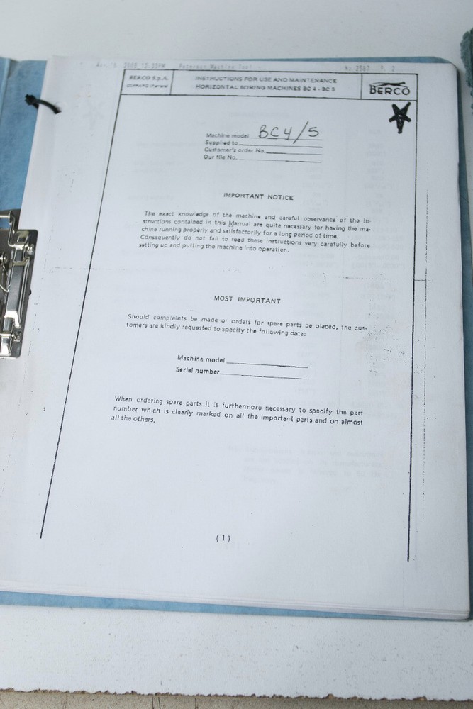 Berco Peterson BC4 BC5 Operation Manuals 2X