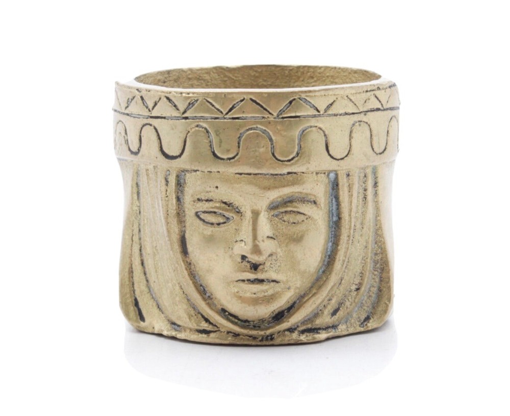 Figural Brass Match Holder