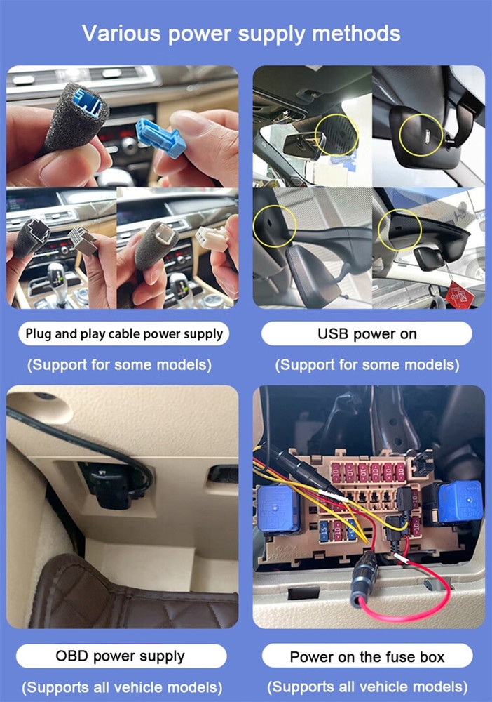 4K Wifi DVR Dash Cam Camera for BMW 1 3 Series E81 E82 E87 E88 E90 E91 E92 E93