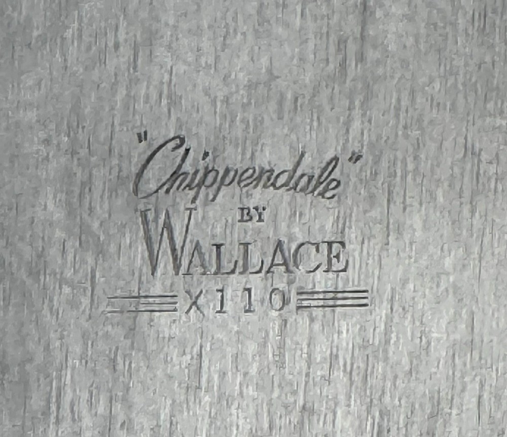Vintage Wallace “Chippendale” silverplated serving platter (pattern X110)