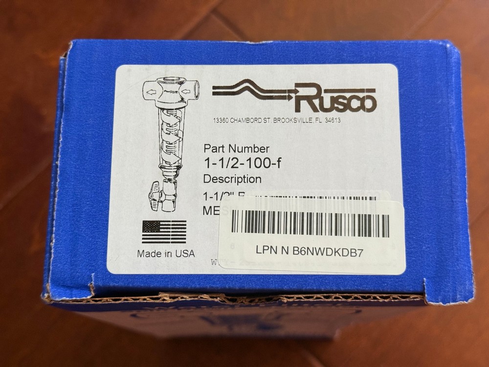 Rusco / Vu-Flow 1-1/2 Inch Spin Down Separator 100 F Filter