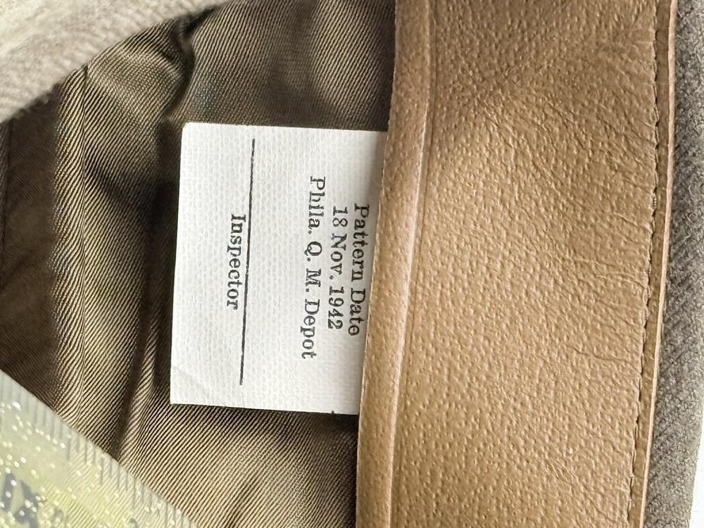 Military WWII Era Cap, Size 7.5