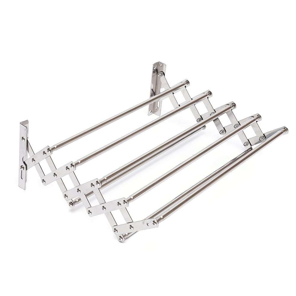 Wall-Mounted Laundry Hanger Expandable Folding Clothes Drying Towel Rack Adjust