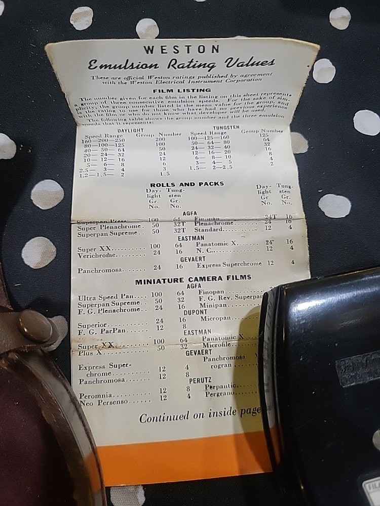 VINTAGE DEJUR Camera Light Meter Model 40 Leather Case