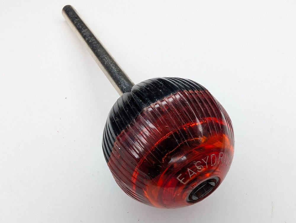 Vtg EasyDriver Creative Tools Ratcheting Screwdriver Handle Bennington VT Red