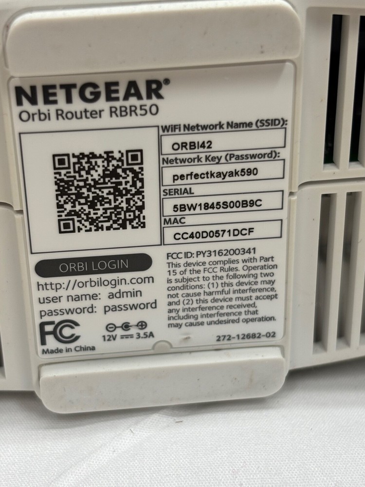 Netgear Orbi Mesh Router RBR50 ORB142