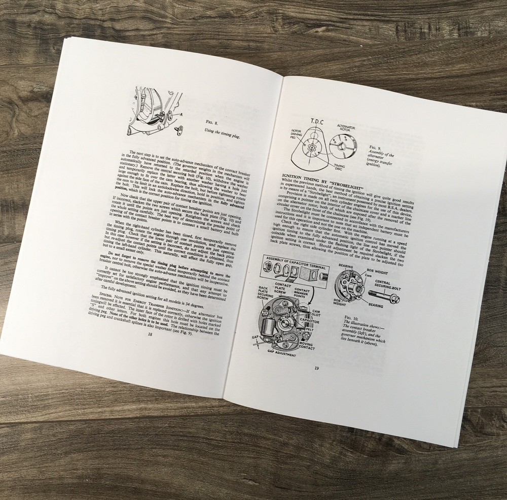 BSA A65 Thunderbolt Motorcycle Operators Manual Owners Book Construction Twin