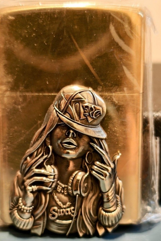 Premium Brass Lighter Patch Emblem DIY Decoration Accessory No Lighter