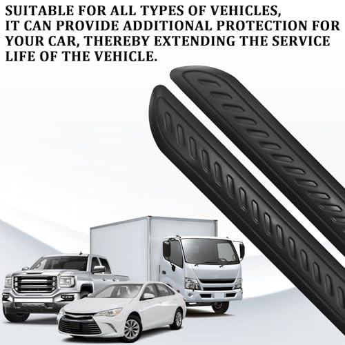 2PCS Car Bumper Protector, Front and Rear Bumper Guard, Universal black