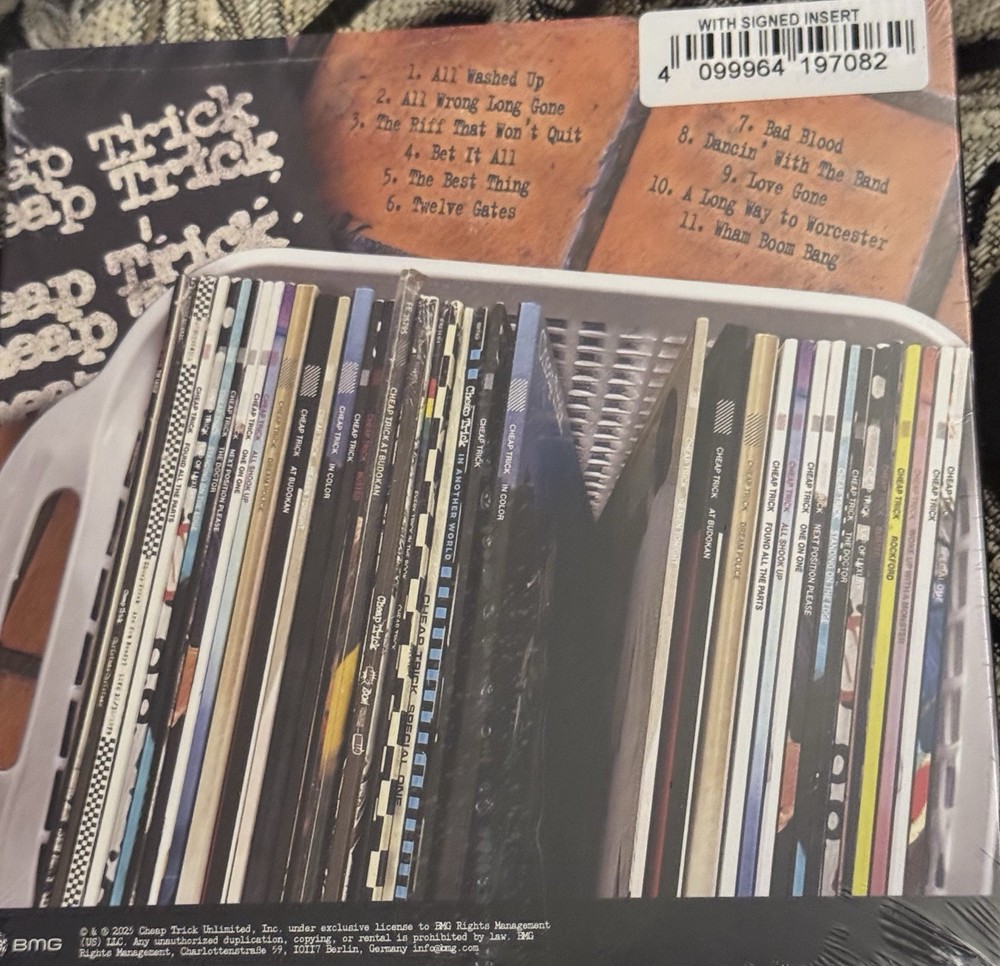 CHEAP TRICK All Washed Up Graphite Marbled CD W/ Signed Insert In Hand🔥