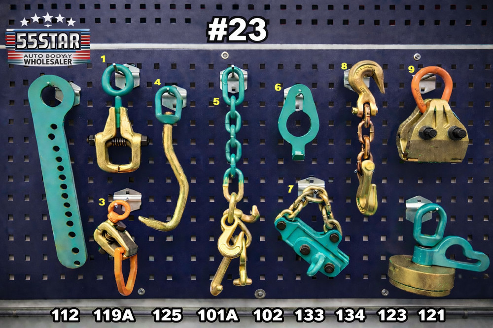 SET#23 AUTO BODY FRAME MACHINE 10 PIECE TOOL AND CLAMP SET SPECIAL PRICING