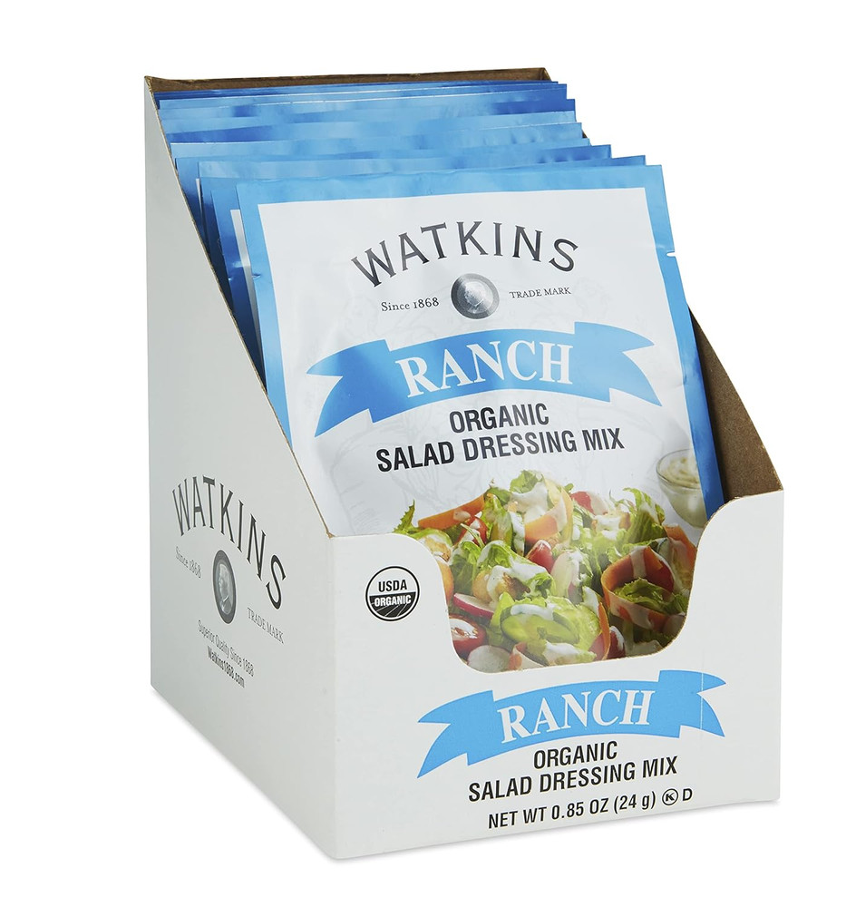 Organic Ranch Salad Dressing Mix, 0.85 Oz. Packets, 12-Pack