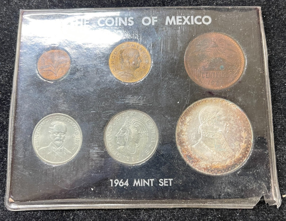 1964 Mexico 6 Coins Mint Set