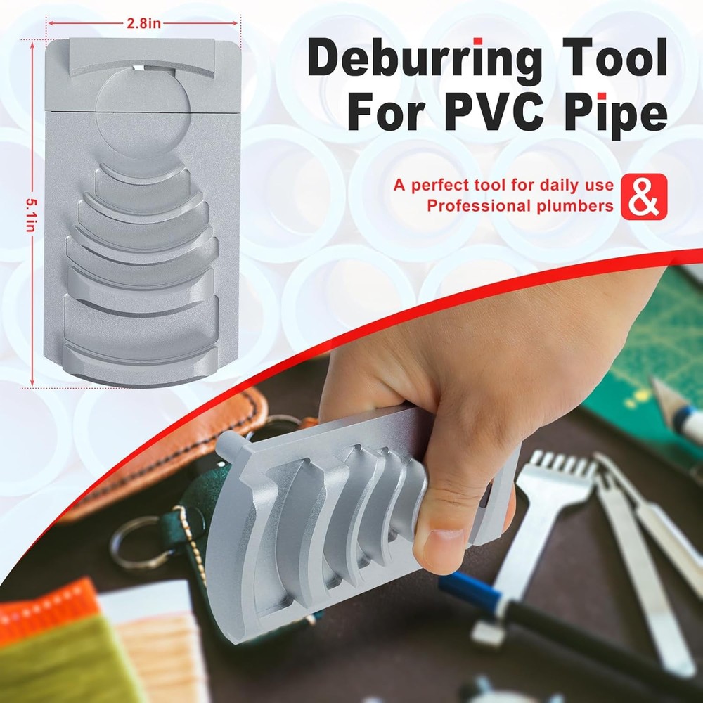 Deburring Tool for PVC Pipe, Plumbing Tools, Professional Plastic Pipe Deburring