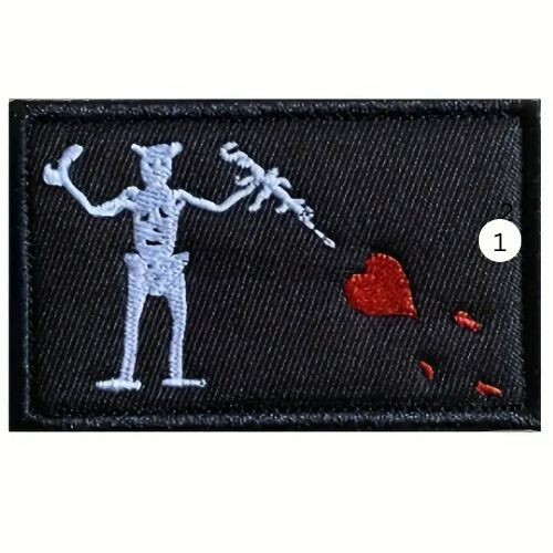 BLACKBEARD PIRATE - JOLLY ROGER Tactical Morale Patch Hook and Loop