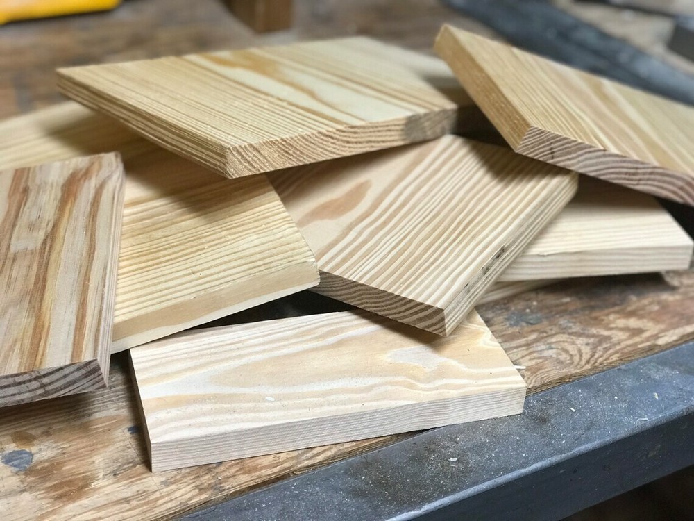 Box of Random Sized Pine Wood Scrap Blocks