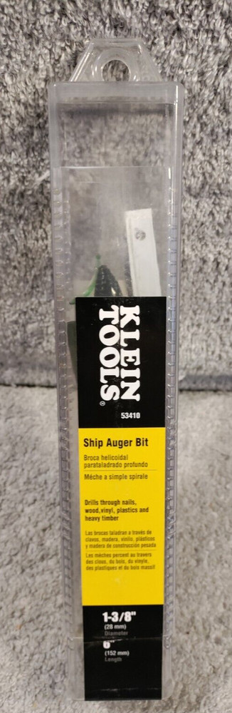 Klein Tools Ship-Auger Bit 1-3/8", 6" long - 53410