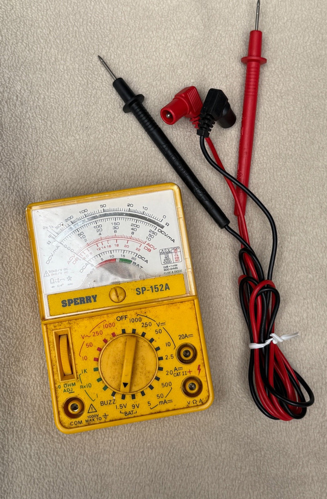 Sperry Instruments Volt Ohm Meter Multi Tester SP-152A with Cables