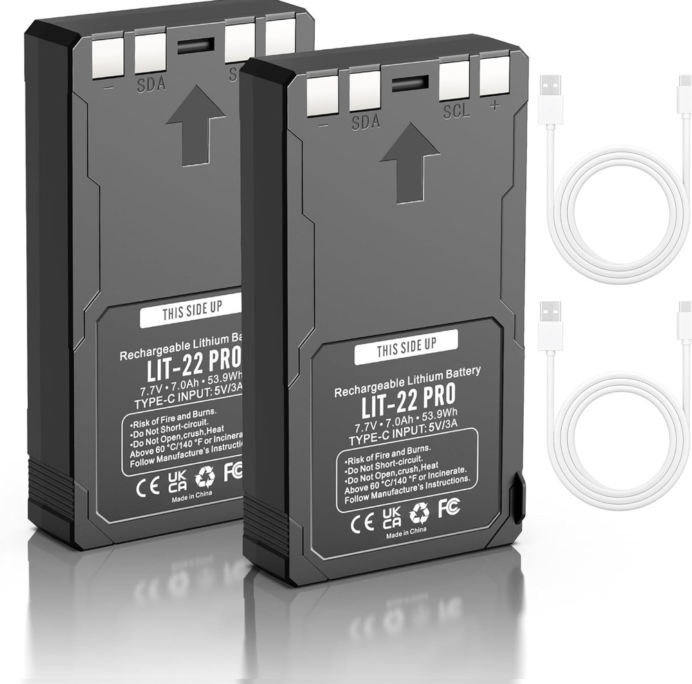 2-Pack Rechargeable LIT-22 Battery Compatible with Trail Camera Flex-Plus Flex-S