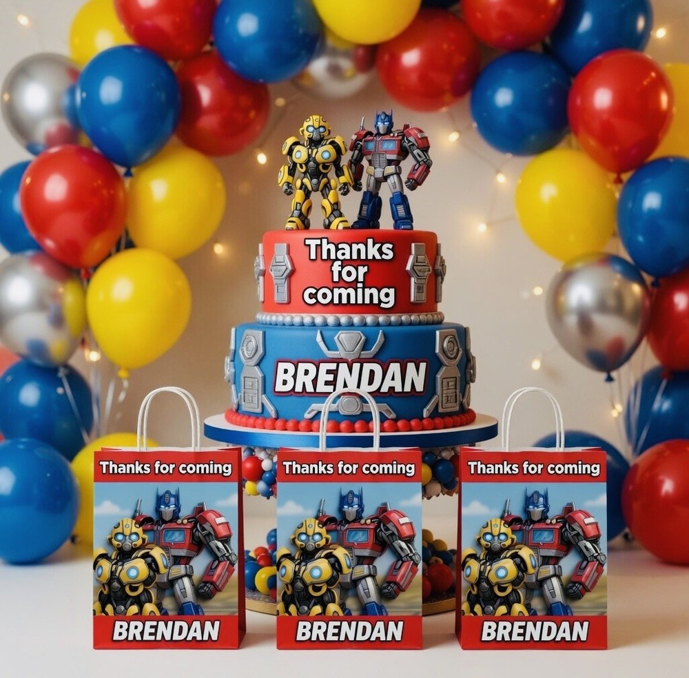Small Personalised  transformers  Favor Bag –