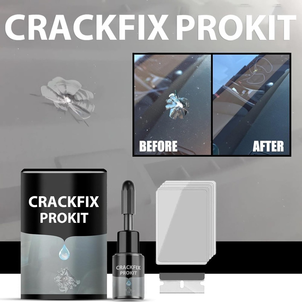Sinlge Box CrackFix Windshield Repair Kit – Fix Chips & Cracks Fast