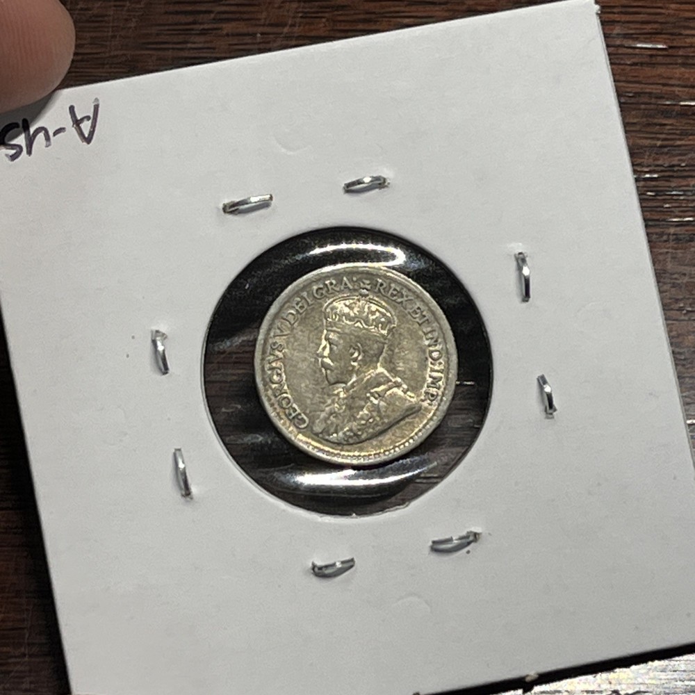 1920 Canada 5 Cent Five Coin AU/unc