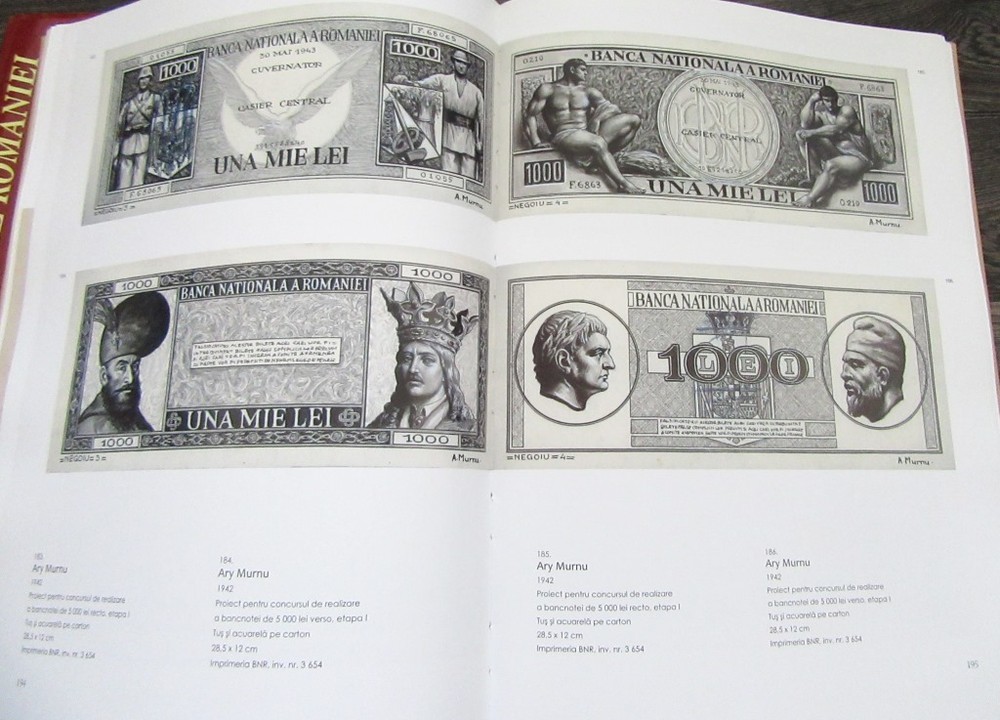 REDUCED PRICE! Romanian banknotes, trials, projects & specimens - 4 books