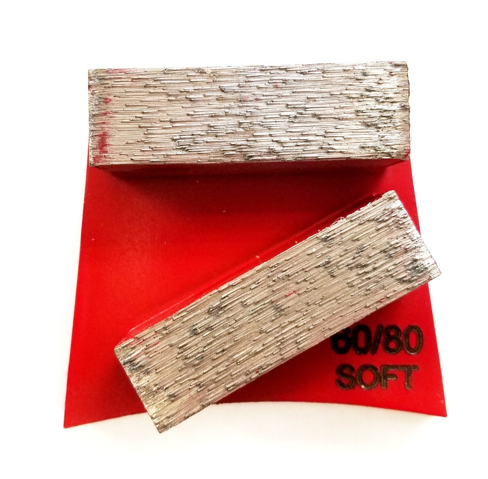 3PK Trapezoid Quick change Grinding Disc Plate - 60/80 Grit - Soft Bond