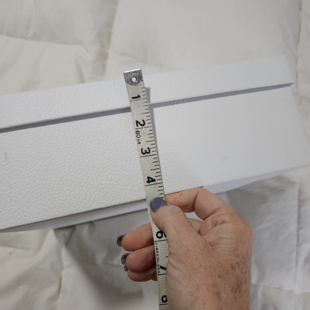 DIOR Empty White Textured Gift Box 12 x 9.5 x 4.5