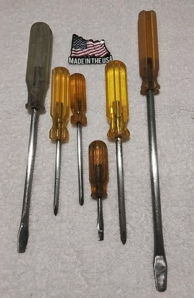 6pc TRANSLUCENT AMALITE/MECHANICS/ PULLER PHILLIPS × SLOTTED ASSORTED BRANDS...