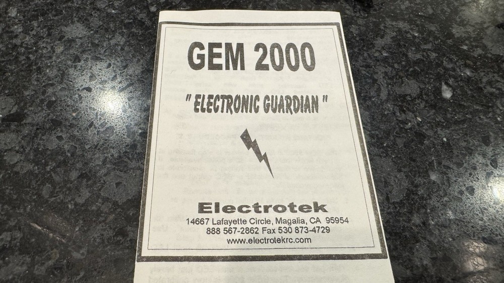 Gem 2000 RC Helicopter Navigation Light System. Nav &landing lights inoperable.