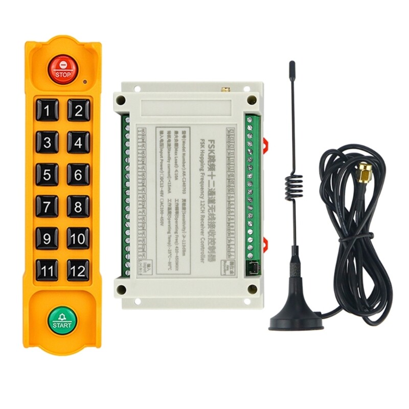 Wireless Remote Control Double Transmitter Receiver Industrial Lift F21-E1B