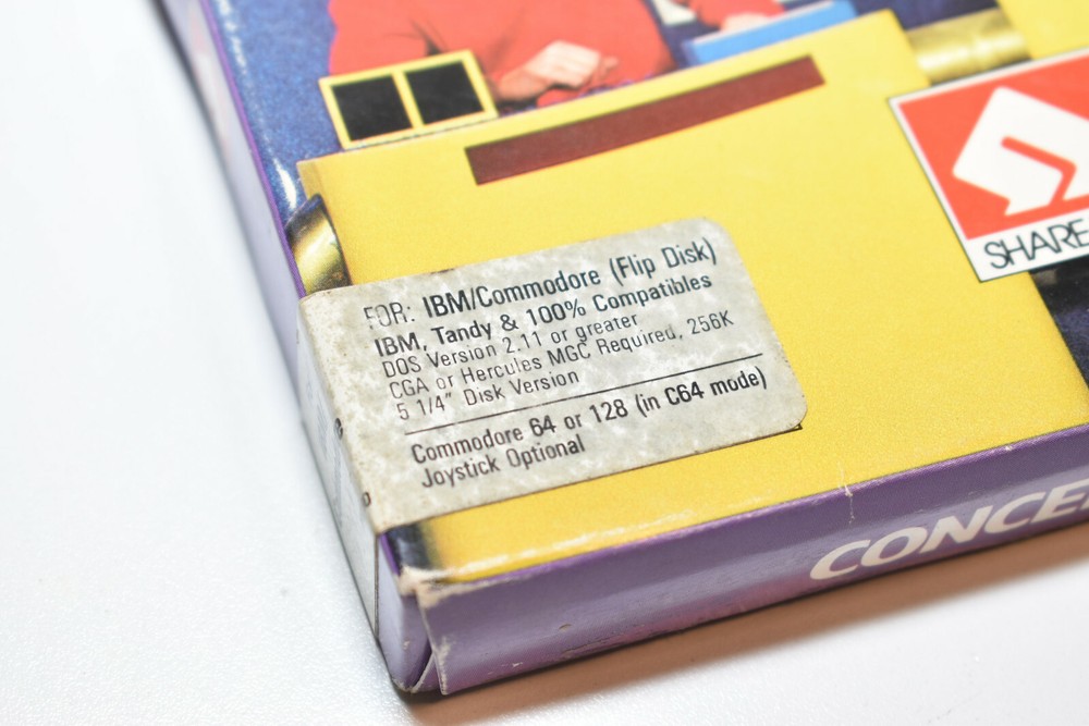 Classic Concentration Computer Game - Commodore 64/128, IBM, Tandy - 2.11 DOS