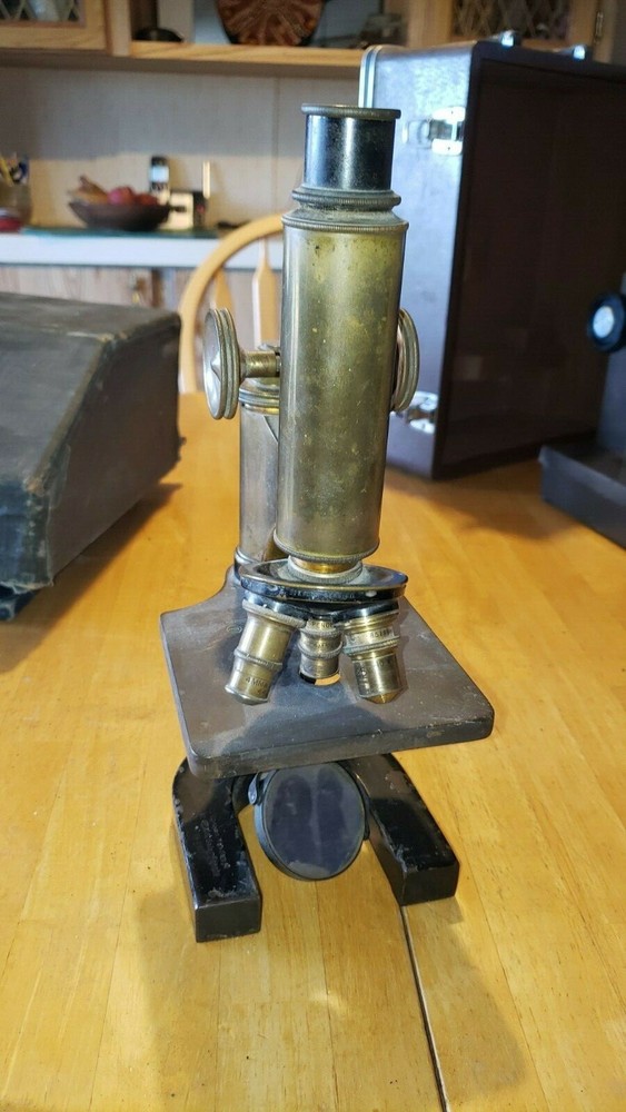 Spencer vintage brass microscope