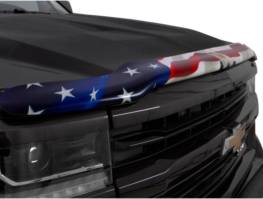 Husky US Flag Bug Shield Hood Protector Fits 2007-2013 Chevy Silverado 1500 1pc