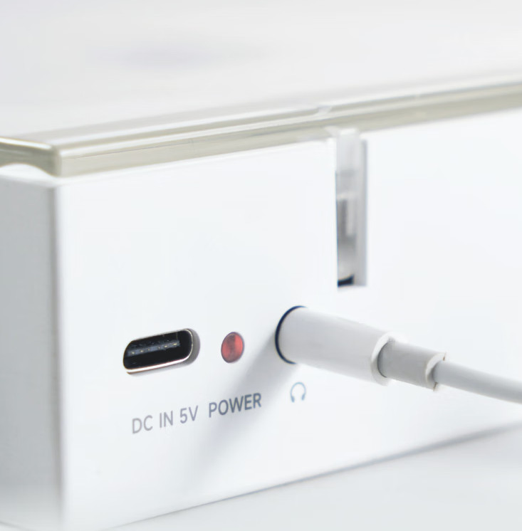 TINYL SPLIT 3-IN-1 HiFi Magnetic Retro Split CD Player Bluetooth White